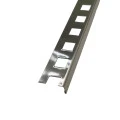 Profil inox drept, terminatie gresie faianta, 10 mm, crom brush