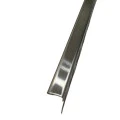 Profil inox drept, terminatie gresie faianta, 10 mm, crom brush