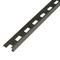 Profil inox drept, terminatie gresie faianta, 10 mm, crom brush