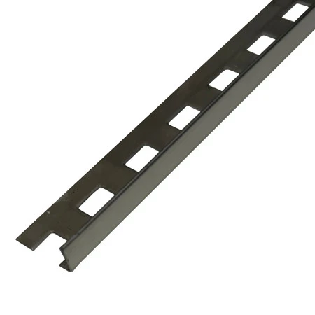 Profil inox drept, terminatie gresie faianta, 10 mm, crom brush