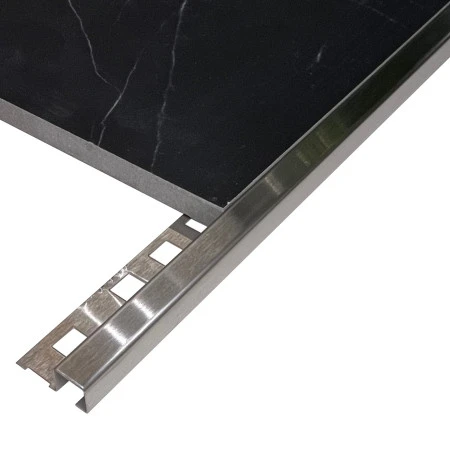 Profil colt exterior gresie si faianta inox crom periat 12 x 12 mm