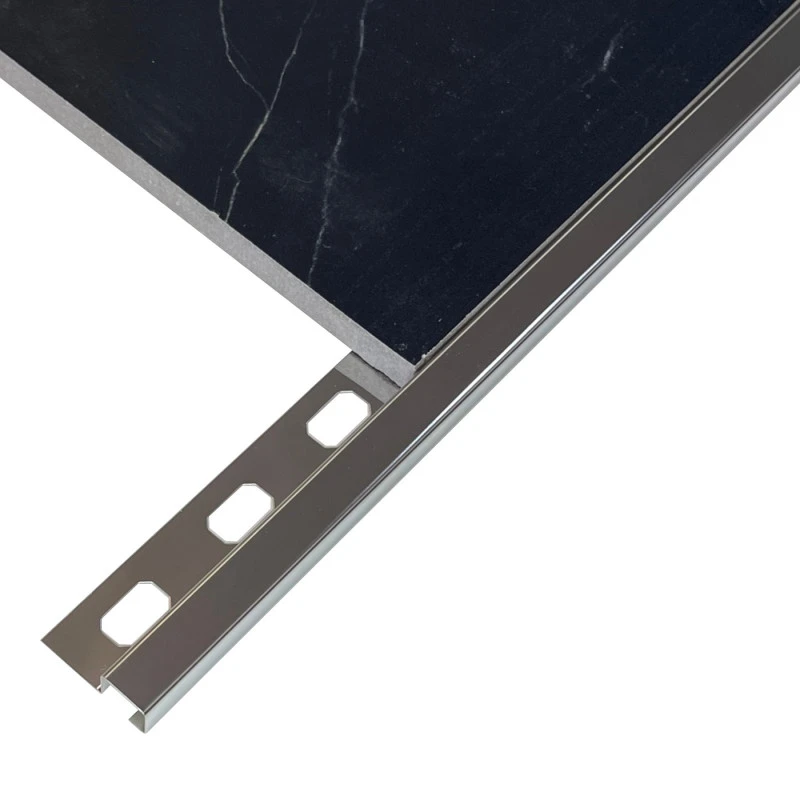 Profil gresie/faianta colt exterior patrat 12 x 12 mm crom oglinda