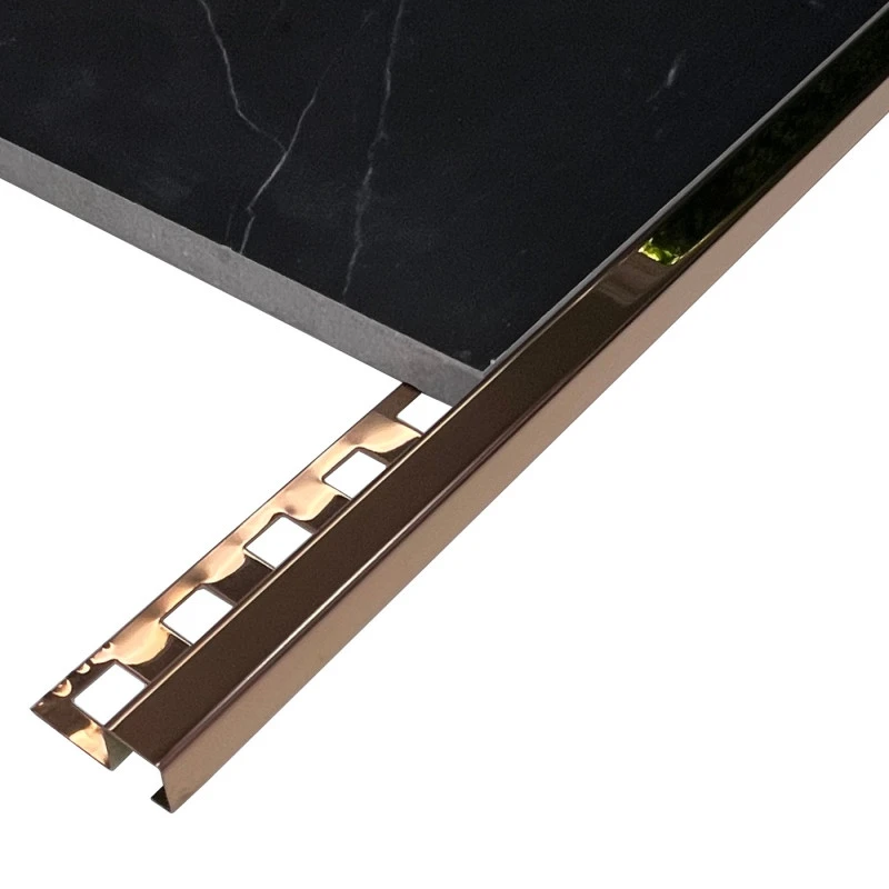 Profil inox colt exterior 12 x 12 mm gresie faianta cupru oglinda