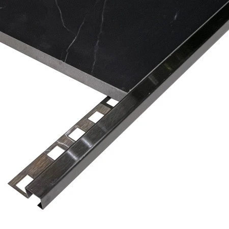 Profil colt exterior 12 x 12 mm gresie faianta negru periat