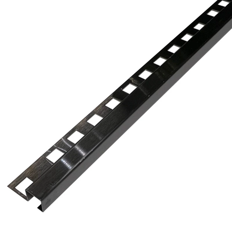 Profil colt exterior 12 x 12 mm gresie faianta negru periat
