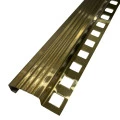 Profil inox, terminatie trepte gresie, 10x30 mm, auriu brush, antiderapant