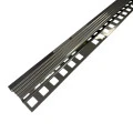 Profil terminatie treapta gresie, inox, 10x30 mm, crom oglinda, antiderapant