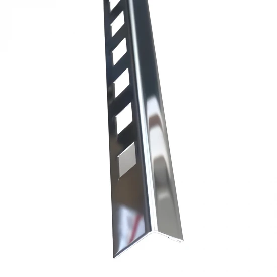 Profil terminatie gresie faianta, drept, 10 mm, inox, crom oglinda