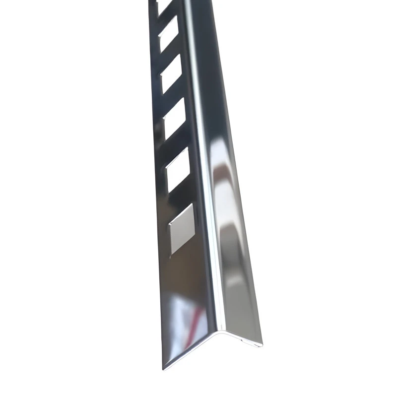 Profil terminatie gresie faianta, drept, 10 mm, inox, crom oglinda