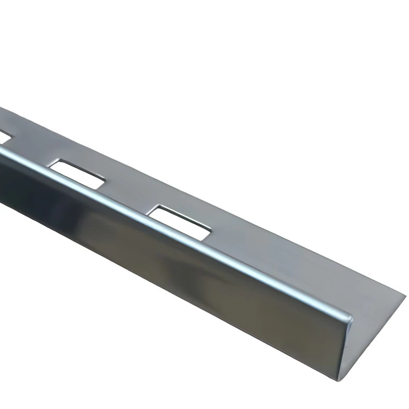 Profil terminatie gresie faianta, drept, 10 mm, inox, crom oglinda