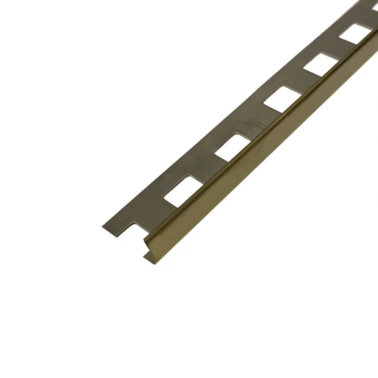 Profil terminație gresie și faianță, drept, 10 mm, inox auriu brush