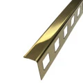 Profil terminatie gresie faianta, drept, 10 mm, inox, auriu lucios