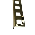 Profil terminatie gresie faianta, drept, 10 mm, inox, auriu lucios