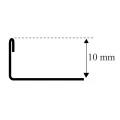 Profil terminație gresie și faianță, drept, 10 mm, inox auriu brush