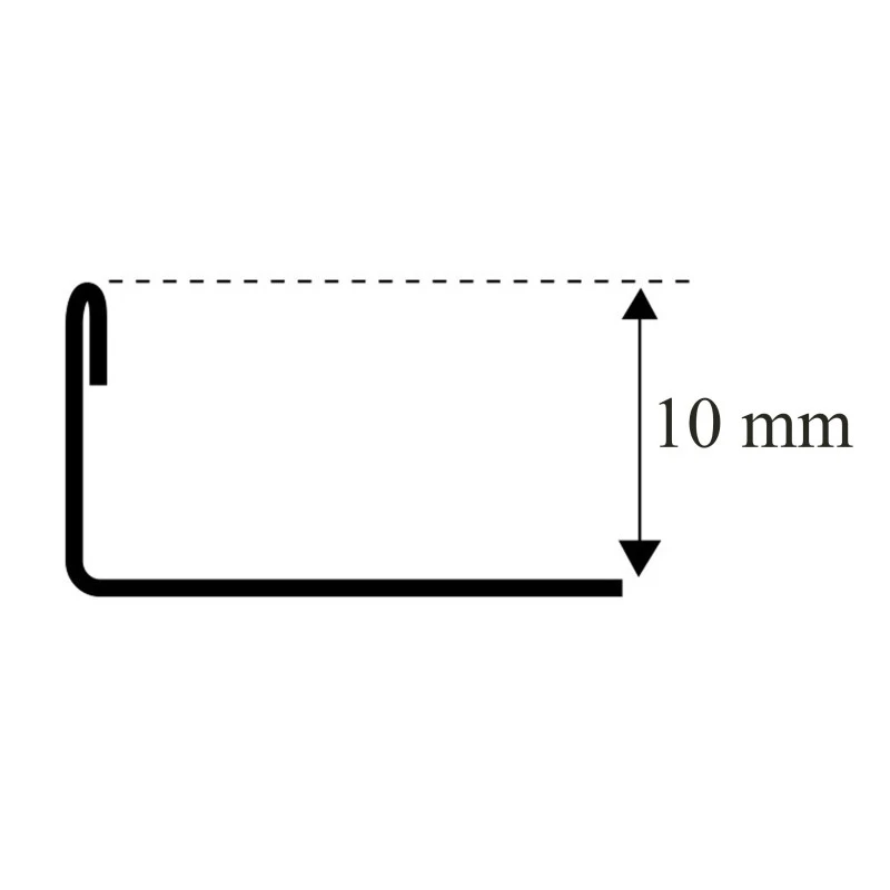 Profil terminație gresie și faianță, drept, 10 mm, inox auriu brush