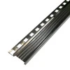 Profil terminatie treapta gresie, inox, 10x30 mm, crom oglinda, antiderapant