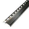 Profil terminatie treapta gresie, inox, 10x30 mm, crom oglinda, antiderapant
