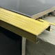 Profil inox, terminatie trepte gresie, 10x30 mm, auriu brush, antiderapant