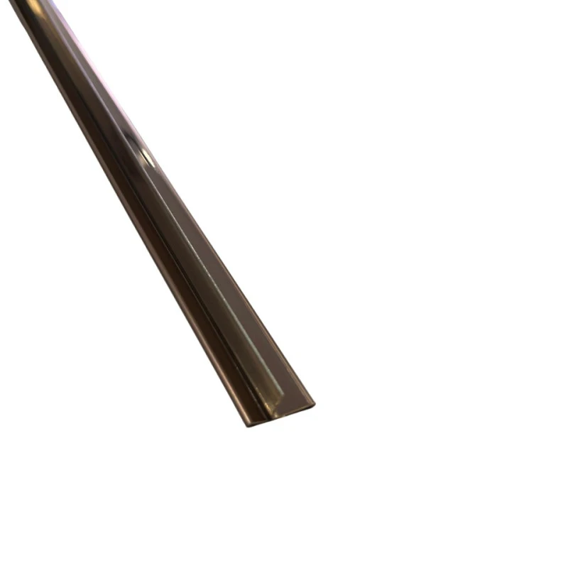 Profil trecere T inox 15x9x2700 mm cupru lucios - la nivel