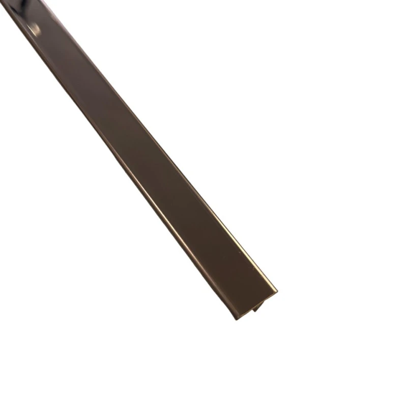 Profil trecere T inox 15x9x2700 mm cupru lucios - la nivel
