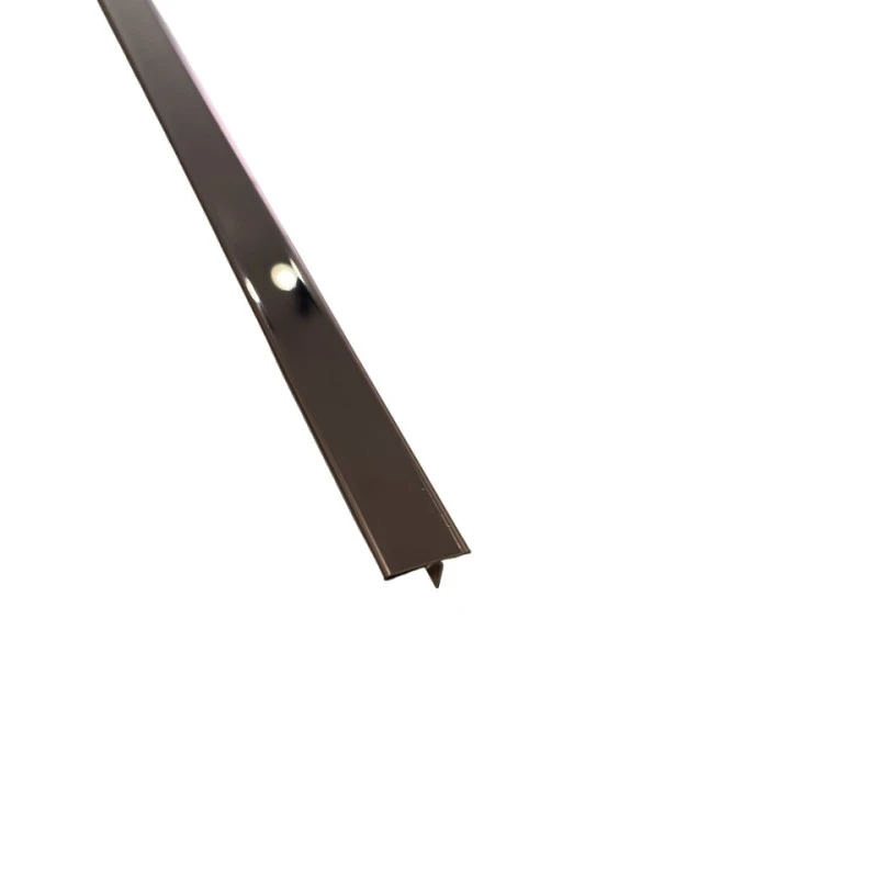 Profil trecere T inox 15x9x2700 mm cupru lucios - la nivel