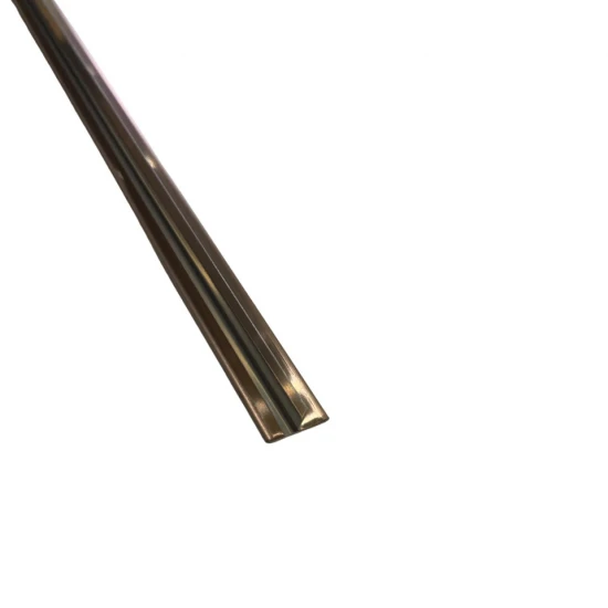 Profil trecere T inox 15x9x2700 mm cupru mat / periat - la nivel