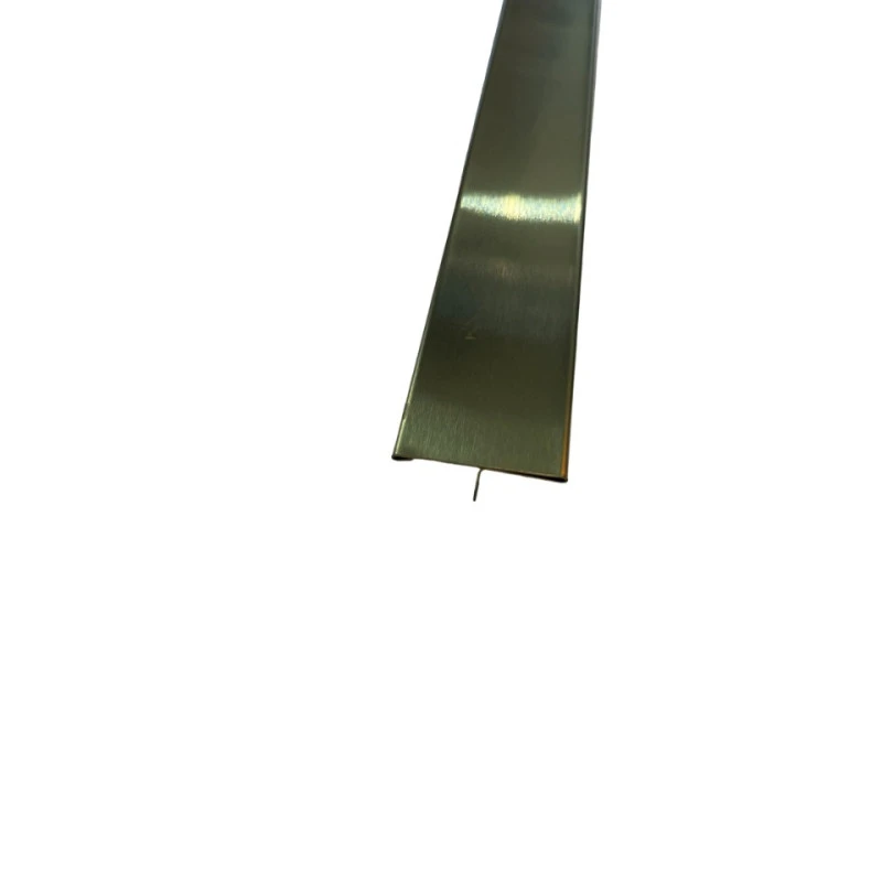 Profil trecere T inox 30x9x2700 mm auriu mat / periat - la nivel