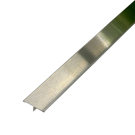 Profil trecere T inox 30x9x2700 mm crom periat - la nivel