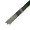 Profil trecere T inox 30x9x2700 mm negru mat / periat - la nivel