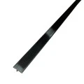 Profil trecere T inox 15x9x2700 mm negru mat / periat - la nivel