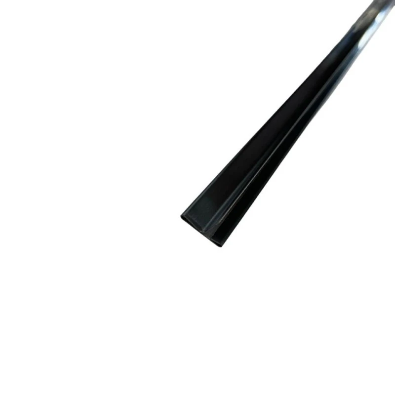 Profil trecere T inox 15x9x2700 mm negru mat / periat - la nivel