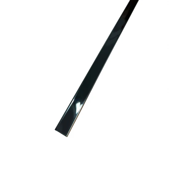 Profil trecere T inox 15x9x2700 mm negru lucios - la nivel