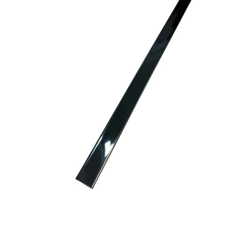 Profil trecere T inox 15x9x2700 mm negru lucios - la nivel