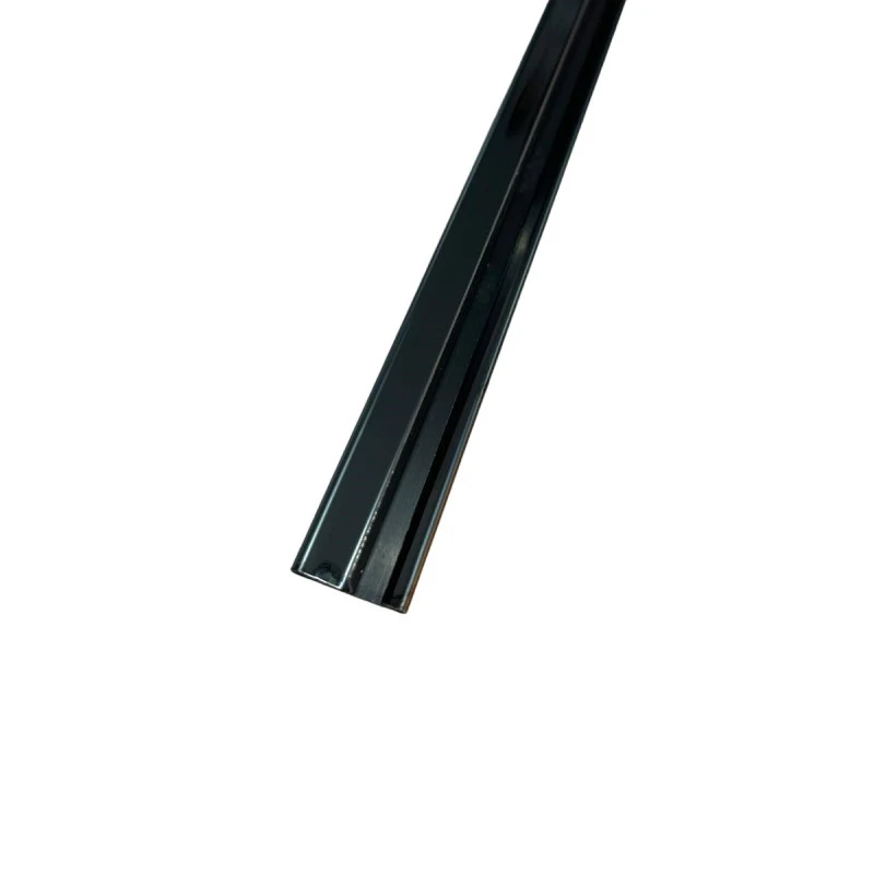 Profil trecere T inox 15x9x2700 mm negru lucios - la nivel