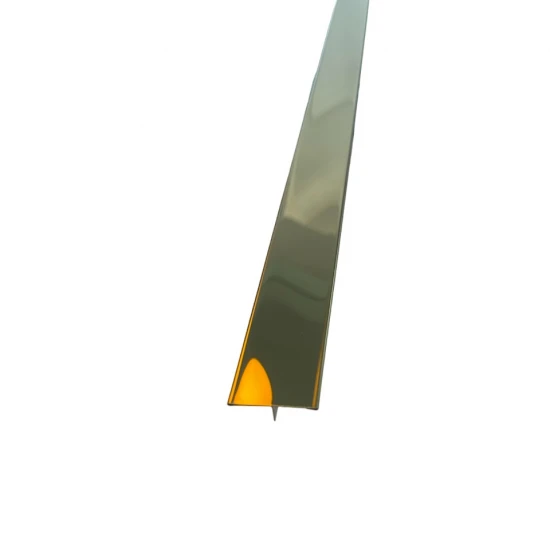 Profil trecere T inox 30x9x2700 mm auriu lucios - la nivel