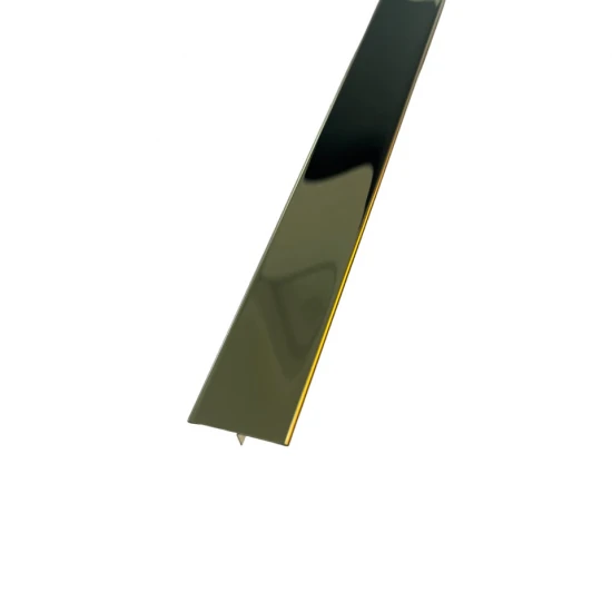Profil trecere T inox 30x9x2700 mm auriu lucios - la nivel
