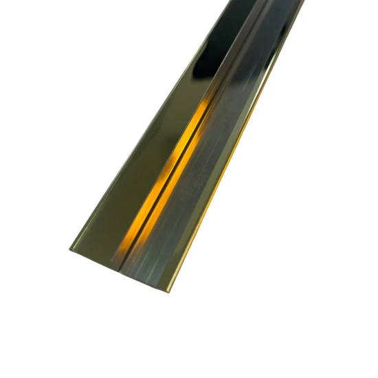 Profil trecere T inox 30x9x2700 mm auriu lucios - la nivel
