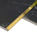 Profil trecere T inox 15x9x2700 mm auriu mat / periat - la nivel - PT15AB