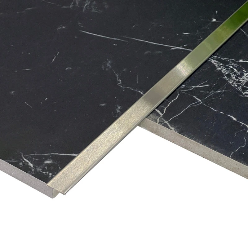 Profil trecere T inox 15x9x2700 mm crom mat / periat - la nivel