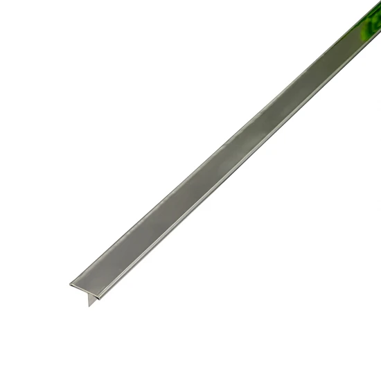 Profil trecere T inox 15x9x2700 mm crom lucios - la nivel