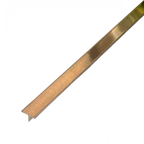 Profil trecere T inox 15x9x2700 mm cupru mat / periat - la nivel