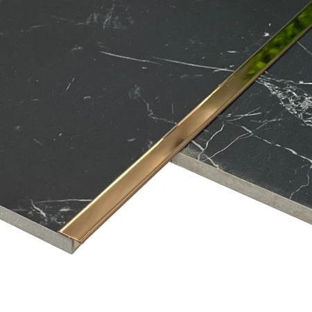 Profil trecere T inox 15x9x2700 mm cupru lucios - la nivel