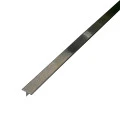 Profil trecere T inox 15x9x2700 mm negru mat / periat - la nivel