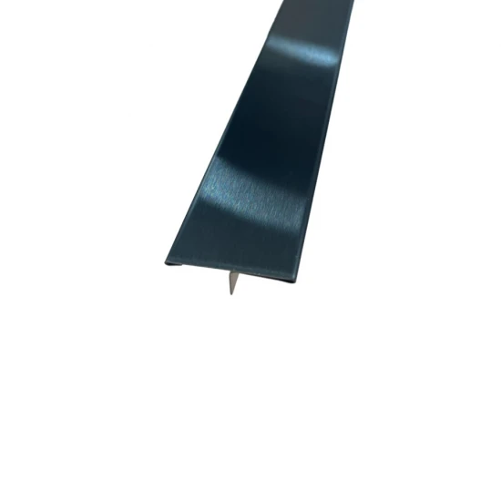 Profil trecere T inox 30x9x2700 mm negru mat / periat - la nivel