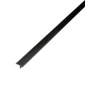 Profil trecere T inox 15x9x2700 mm negru lucios - la nivel
