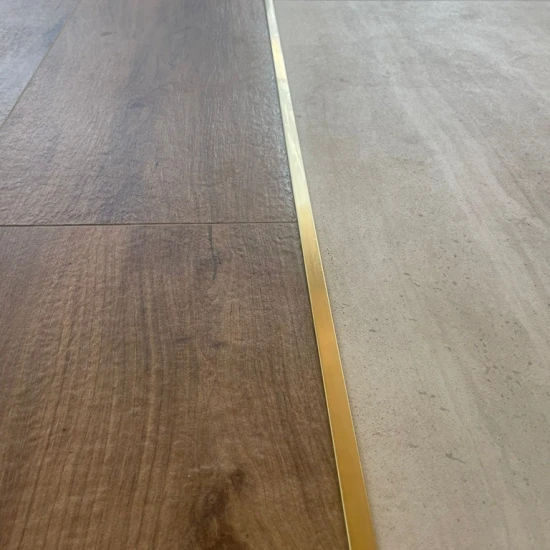 Profil trecere T inox 15x9x2700 mm auriu mat / periat - la nivel - PT15AB Profil trecere T inox 15x9x2700 mm auriu mat / periat - la nivel - PT15AB