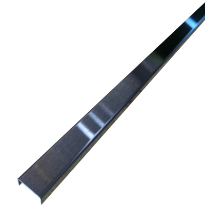 Profil U inox 15 x 9 mm negru mat (satinat) 2.7 m