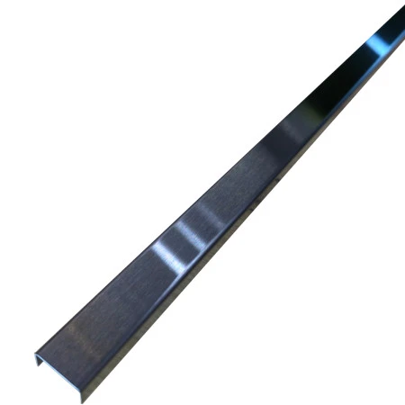 Profil U inox 15 x 9 mm negru mat (satinat) 2.7 m