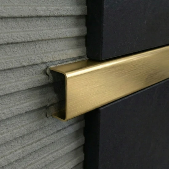 Profil U auriu mat (satinat) inox 15 x 9 x 2700 mm