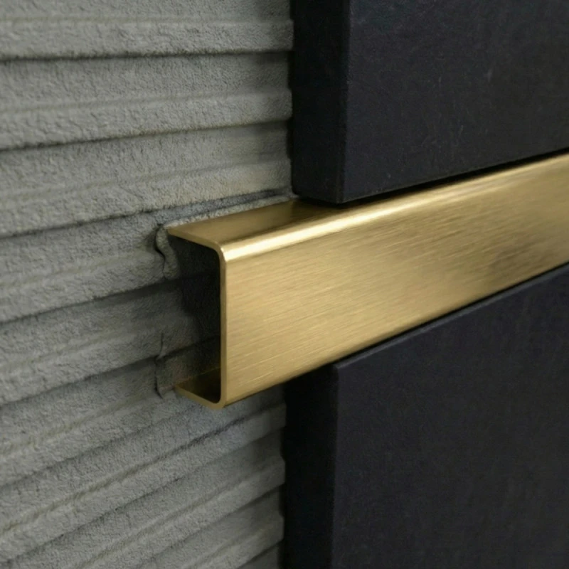 Profil U auriu mat (satinat) inox 15 x 9 x 2700 mm